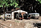 MBd1-325, Tya6-3326, Tyb6-3408 i MBxd1-345 przed parowozowanią w Kruczym Borku.